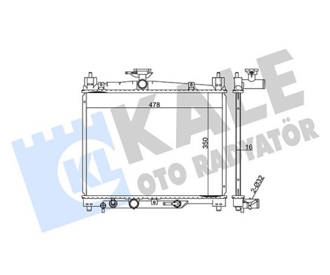 RADYATÖR YARIS AL/PL/BRZ 350x478x16