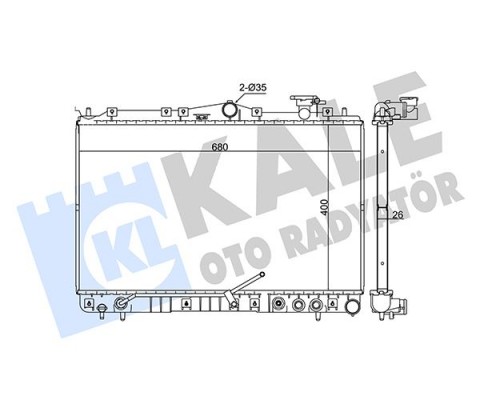 RADYATÖR HYUNDAI SONATA III AL/PL/BRZ 400x680x26