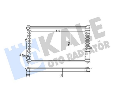 RADYATÖR A4-A6 1.8-PASSAT 1.6 1.8 00-05 630X396X34 AL-PL