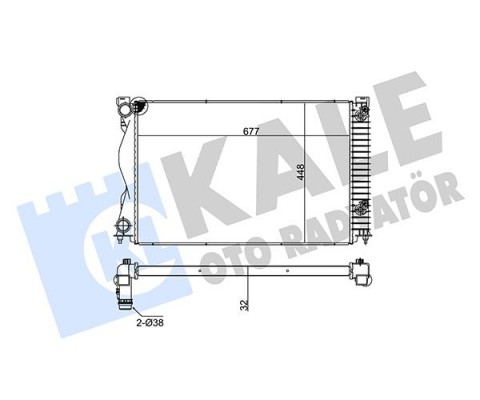 RADYATÖR AUDI A6 2.0TFSI-2.0TDI 05-11 OTOMATİK 677X448X32 AL-PL-BRZ