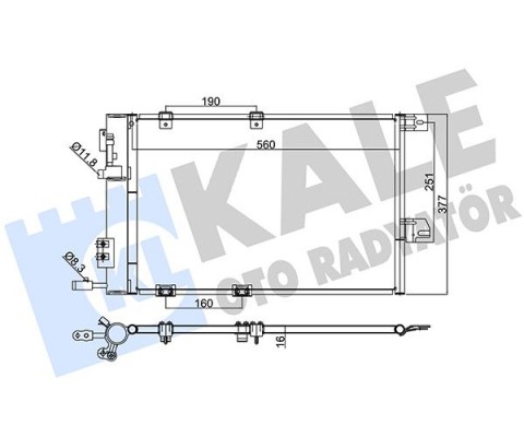 KLİMA KONDENSERİ ASTRA G-ZAFIRA 1.2 16V-1.4 16V-1.6 16V-1.8 16V-2.0 16V AL/AL 580x378x16