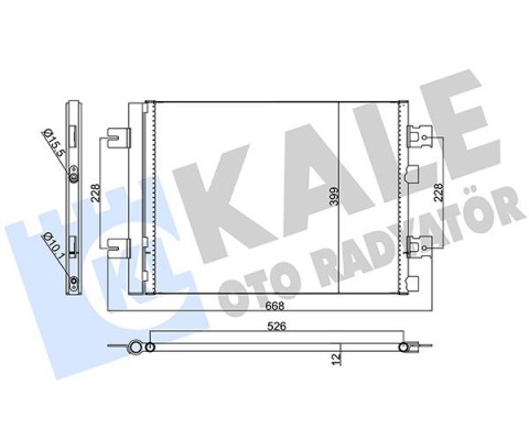 KLİMA KONDENSERİ DUSTER 10 SANDERO 08 LOGAN 10 1.2 16V-1.4-1.6-1.5DCI 513x396x12