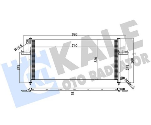 KLİMA KONDENSERİ NISSAN PICKUP 2.4i-2.5D 98 AL/AL 710x328x20