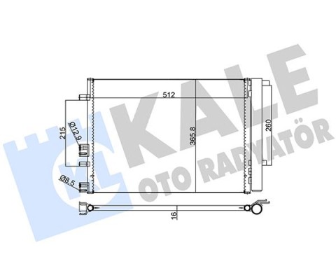 KLİMA KONDENSERİ HYUNDAI İ20 AL/AL 359x328x16