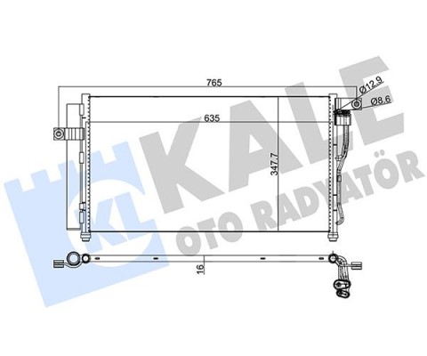 KLİMA KONDENSERİ ACCENT ERA 06 AL/AL 634x348x16