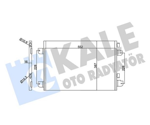 KLİMA KONDENSERİ MGN 99 SCENIC 01-03 LOGAN 07 1.5DCI-1.4 16V-1.6 16V-1.9DCI-2.0 16V AL-AL