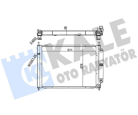 RADYATÖR KONDENSER TÜPLÜ CLIO III-MODUS 1.5 DCI MEK AC 510x382x18 16