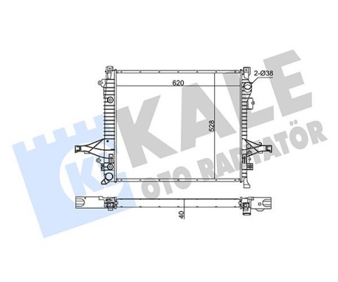 RADYATÖR VOLVO XC90 I D5 02-10 D3 D5 09-14 V8 05-10 AL-PL-BRZ 620X528X42