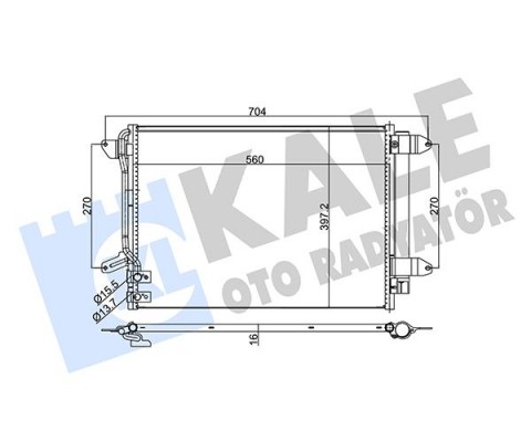 KLİMA KONDENSERİ JETTA 10 582x378x16 AL/BRZ