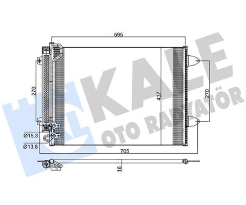 KLİMA KONDENSERİ PASSAT 05 577x439x16 AL/BRZ