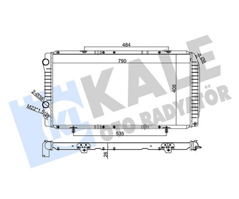 RADYATÖR BOXER-DUCATO-JUMPER 97-02 1.9D-2.5D-2.8HDI AC MEK 790x415x34