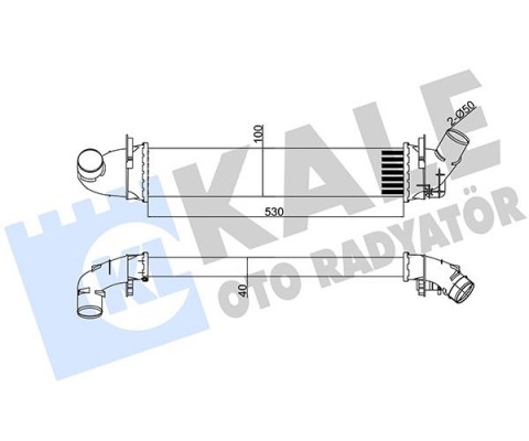 TURBO RADYATÖRÜ INTERCOOLER DACIA LOGAN 04 SANDERO 08 1.5 DCİ 654X113X108 MEK. AL/PL/BRZ