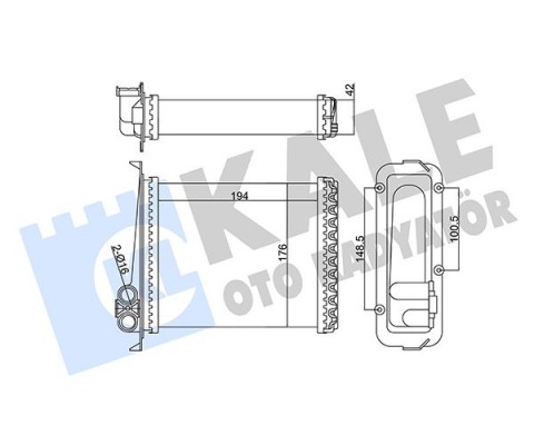 KALORİFER RADYATÖRÜ VOLVO 850 91-96 C70 98-05 S70 97-00 V70 97-00