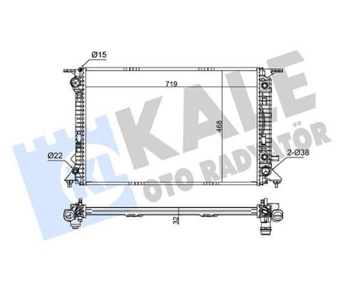 RADYATÖR Q5 3.0 TDİ guattro 08 720x470x32 AC /- MEK OTOM AL/PL/BRZ