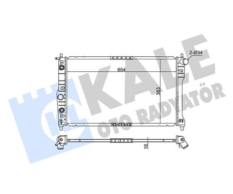 RADYATÖR CHEVROLET-DAEWOO NUBIRA 00 AC /- OTOM. 655x378x16 AL/PL/BRZ