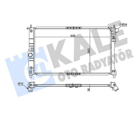 RADYATÖR DAEWOO LANOS 1.4-1.5-1.6 97 635x382x16 AC MEK AL/PL/BRZ