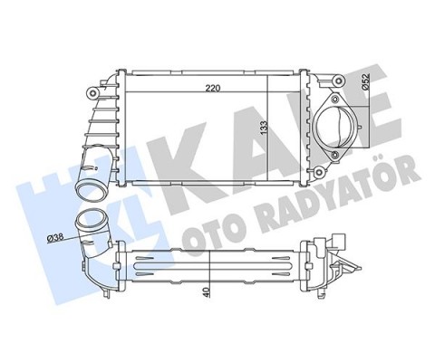 TURBO RADYATÖRÜ INTERCOOLER POLO 1.4 TDİ 99-01 220x133 AL/PL/BRZ