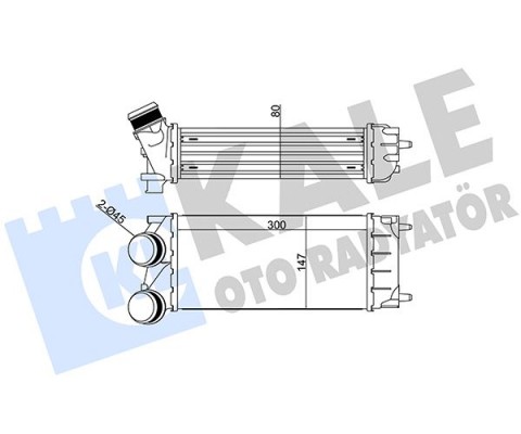 TURBO RADYATÖRÜ INTERCOOLER P308-P3008-P5008-PARTNER TEPEE-C4-DS4-BERLINGO III 300X150 AL/PL/BRZ