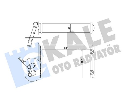 KALORİFER RADYATÖRÜ VW TRANSPORTER T4 1.9D-TD-2.0D-2.4D-2.5D-TD ÖN 234x157x42 AC