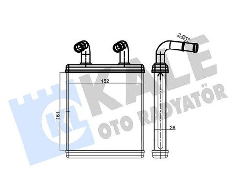 KALORİFER RADYATÖRÜ KIA PREGIO 2.7L J2 98- KLİMASIZ ARAÇLAR İÇİN - ALEMİNYUM