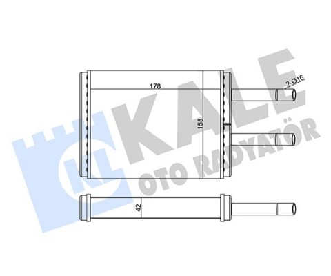 KALORİFER RADYATÖRÜ MAZDA 626 2.0L FS GE12. GE14 92-97 - ALEMİNYUM