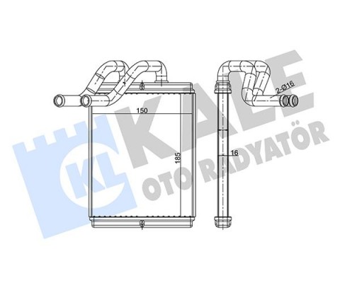 KALORİFER RADYATÖRÜ KIA SORENTO 2.4L G4CS G4JS benzinli 02- 2.5L CRDI D4CB 140hp 03- - ALEMİNYU M