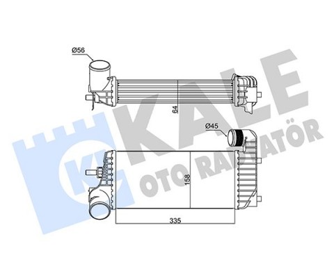 TURBO RADTYATORU C MAX II FOCUS III TRANSIT CONNECT TOURNEO CONNECT 1.5TDCI 11 336X157X62