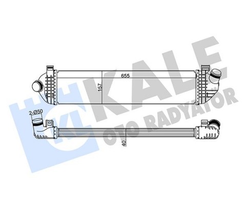 TURBO RADYATÖRÜ INTERCOOLER VOLVO C30 06-12 -S40 04 V50 04 1.6D-2.0D- C70 2.0D 08 658x157