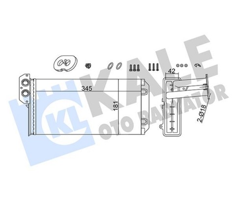 KALORIFER RADYATORU MERCEDES SPRINTER B901 B905 . VW LT 28-35-46