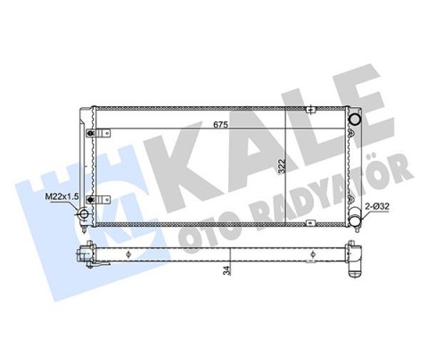 RADYATÖR AL/MKNK GOLF II-JETTA II-SCIROCCO MT