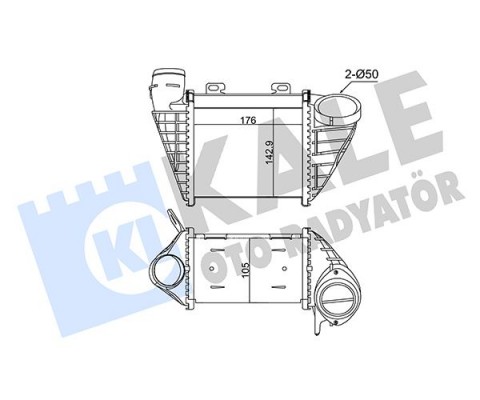 İNTERCOOLER VOLKSWAGEN GOLF III-GOLF IV-VENTO 1.9 TDI 93 97