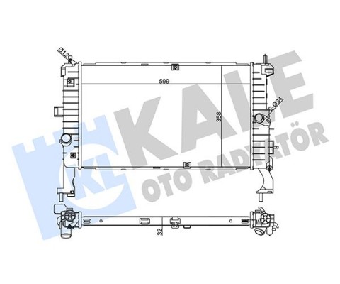 RADYATÖR MERIVA 1.3-1.7CDTI 03 AC KLİMASIZ MEK 600x370