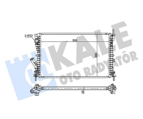 RADYATÖR FIESTA V-FUSION 1.6TDCI AC KLİMASIZ MEK 593x379x26