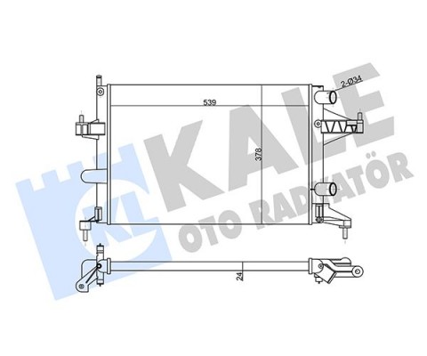 RADYATÖR BRAZING CORSA C-COMBO-TIGRA 1.0-1.2-1.2 16V-1.4-1.4 16V AC KLİMASIZ MEK 545x359x23 1300236-9201955-25555161-24445162