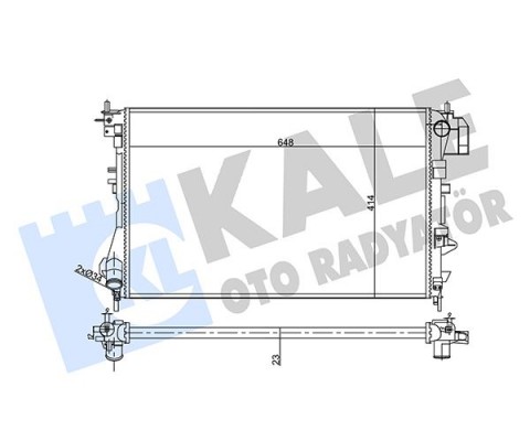 SU RADYATÖRÜ OPEL VECTRA C 1.6 1.8 1.6 16V 02-08 SAAB 9-3 1.8 2.0T 03-15 MT AC NAC MEKANİK 648x414x23