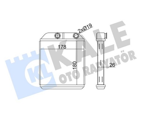 KALORİFER RADYATÖRÜ MITSUBISHI CARISMA 1.6L 4G92 DA1A 95- 1.8L 4G93 GDI DA2A 95- 1.9L DI-D F9Q diz el DA5A 00-05 / VOLVO S40-V40- ALEMİNYUM