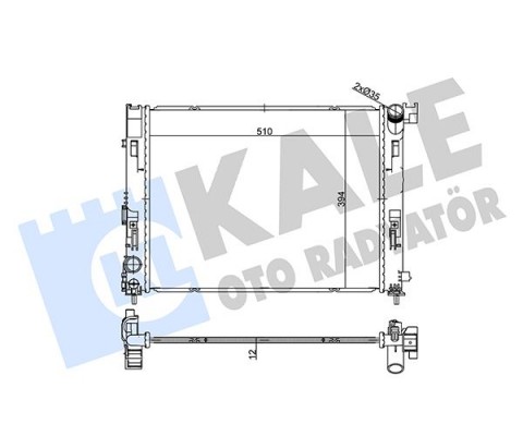 RADYATÖR NISSAN MICRA V 1.5DCI 16 -RENAULT CLIO V 1.0 19 MT 12MM AL/BRZ 510X394.3X12