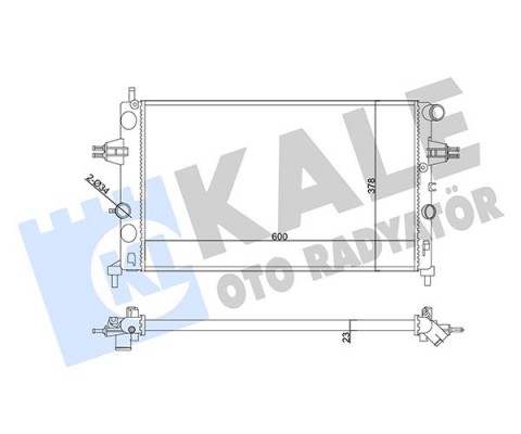 SU RADYATÖRÜ OPEL ASTRA G-ZAFIRA A 1.4 1.6 1.8 2.2 16V 1.6 99 MT MEKANİK 600x378x23 1300214-90570728-93277988-9119486-93177121-90570730-1300189-93277996-9202505-9202506-13150403