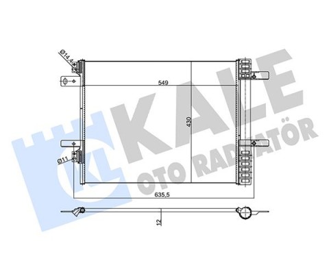 KLİMA KONDANSATÖRÜ OPEL GRANDLAND P5008 16 P3008 16 P308 14 C4 13 1.5-1.6-2.0 BLUEHDI 1.2-16 XHT PureTech AL/BRZ 533X430.1X12