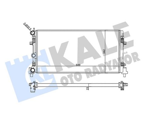 SU RADYATÖRÜ AUDI A1 10 SEAT IBIZA IV-TOLEDO IV 08 SKODA FABIA II-RAPID-ROOMSTER 06 VW POLO 09 1.2 1.6 1.9TDI 1.2 1.4TSI 1.2TFSI MT MEKANİK 649x342x23 6R0121253N-6RF121253