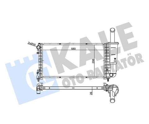 RADYATÖR FIAT PUNTO 1.4 03 12 MT 26MM AL/BRZ 580X298X26