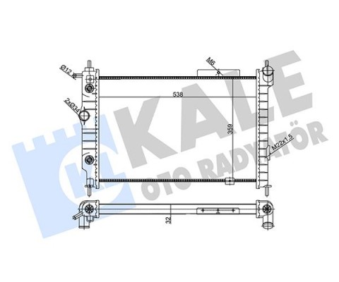 SU RADYATÖRÜ OPEL ASTRA F 1.4I 1.6I 2.0I 1.7D 93-98 AT NAC MEKANİK 538x359x32 90443392