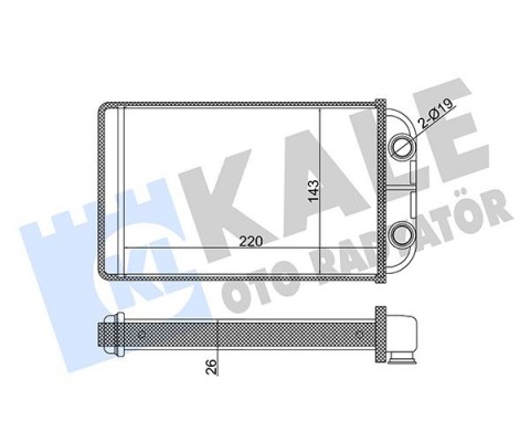 KALORİFER RADYATÖRÜ TOYOTA HILUX 2.4L 2L-T LN145 4x2 97-04 - ALEMİNYUM