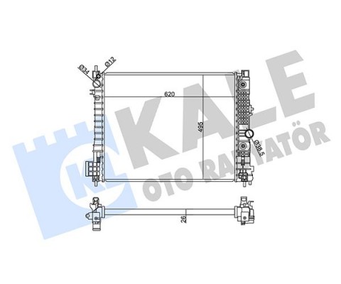 RADYATÖR OPEL MOKKA 1.4-1.6 12- MOKKA X 1.4-1.6 CDTI 12- 1300365-1300366-42418327-94552132