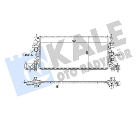 RADYATÖR AL/BRZ OPEL ASTRA K B16 1.0 1.2 1.4 1.6 Turbo 1.5CRDI 1.6CDTI 15 MT