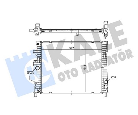 SU RADYATÖRÜ FORD FOCUS III 1.0ECOBOOST12 MT BRAZING 547x448x26 F1F18005VE