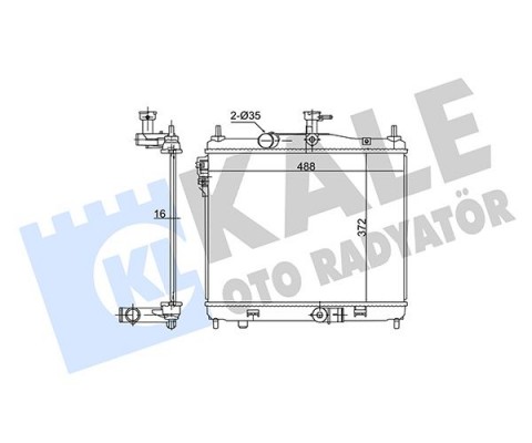 RADYATÖR HYUNDAI GETZ 1.5CRDI 06 MT AC-NAC BRAZING 372X488X16 SU RADYATÖRÜ