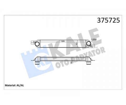 INTERCOOLER OPEL MERIVA A 1.3-1.7CDTI MT 03 10 BRAZING AL-AL 524X83X50 TURBO RADYATÖRÜ