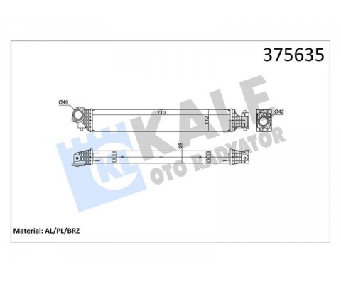 INTERCOOLER HONDA CIVIC X 1.0-1.5 VTEC 16 BRAZING 64MM TURBO RADYATÖRÜ