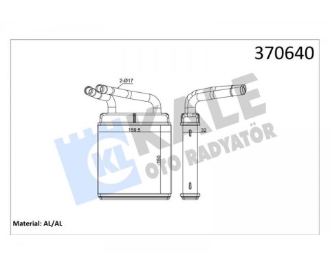 KALORİFER RADYATÖRÜ MITSUBISHI L300 2.5L 4D56 01-06 - ALEMİNYUM